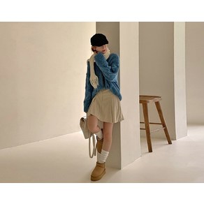 [리리앤코] 로던러브 코듀로이 맞주름 미니 스커트 (속바지안감)