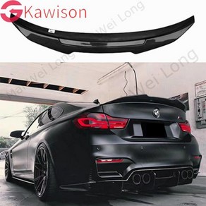 BMW 카본 스포일러 립 F32 F33 F36 4 시리즈 420 428 430 435 2014-2018 PSM 후면 윙 트렁크, F33 Unpainted