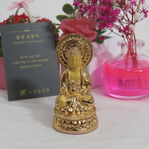 [자체제작] 24k순금 개금 미니불상 약사여래불, 1개