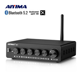 AIYIMA B07 TPA3255 블루투스 5.2 인테이크 2.2채널 액티브 우퍼와 함께 6개의 NE5532 인테이크 칩과 함께 사용하는 하이파이 오디오 앰프