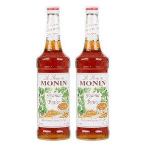 Monin 피넛버터 시럽 비건 홈카페&홈바음료재료 고급음료만들기 칵테일시럽 750ml 2ea, 2개