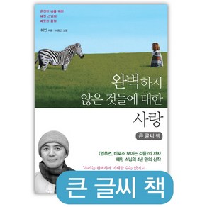 완벽하지 않은 것들에 대한 사랑(큰글씨책):온전한 나를 위한 혜민 스님의 따뜻한 응원