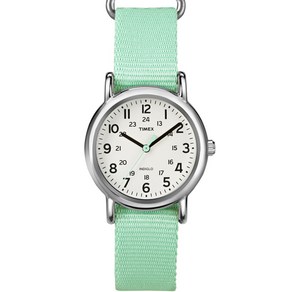 Timex 타이맥스 미주판 위켄더시계 T2P073 밝은그린 여성용시계 나토밴드 손목시계