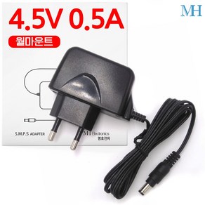 명호전자 4.5V 아답터 4.5V0.5A~4.5V1A 어댑터, 4.5V 0.5A 벽걸이형-아답터+3종젠더포함, 1개