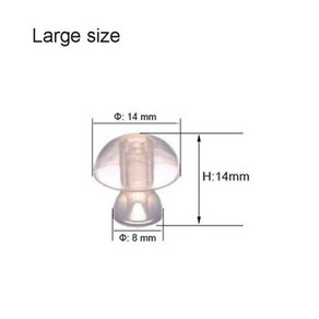 보청기 배터리 10PCS 귀마개 돔 이어팁 이어 버드 세 가지 크기 중에서 125140, 크기가 큰, 10개