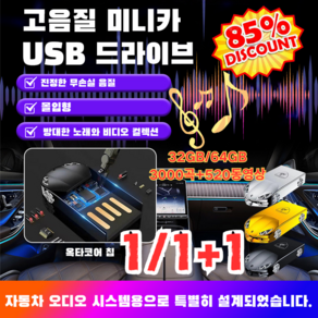 [추석 특가!] 1/1+1 차량용 고음질 usb usb음악노래모음신곡1000곡 스포츠카 스타일링