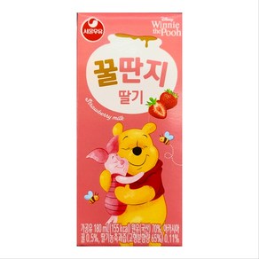 서울우유 딸기 꿀단지, 180ml, 15개