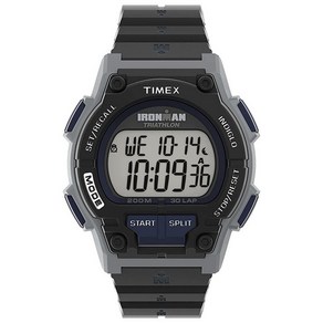 Timex 아이언맨 인듀어 30 쇼크 레진 스트랩 남성용 손목시계 풀사이즈 블랙/옐로우 T5K195 188902