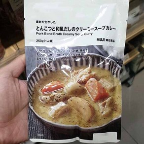 무인양품 돈코츠 크리미 수프 카레, 1개, 250g