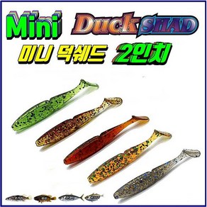 JRC 엘리게이터 미니덕쉐드웜 2인치/MINI-DUCK50 쏘가리 꺽지 볼락, P01워터메론시드, 1개