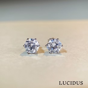 루키두스 0.5Ct / 1Ct 모이사나이트 솔리테어 귀걸이