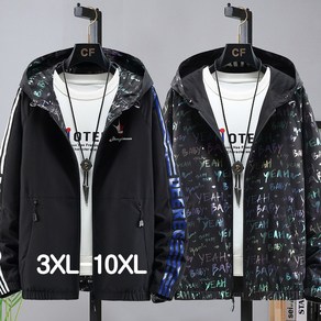 쥬엔리치 남자 빅사이즈 양면 점퍼 남자 자켓 바람막이 봄 가을 겨울 잠바 4XL-10XL