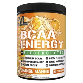 EVLUTIONNUTRITION BCAA 에너지 전해질 오렌지 망고, 333g, 1개