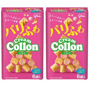 일본과자 일본스낵 에자키 그리코 크림 코론 Ceam Collon 딸기맛 x 2상자, 2개