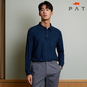 PAT 로고 변형 자가드 티셔츠 1I55102