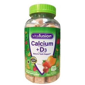 비타퓨전 칼슘 구미 비타민 500mg 100정 (구미) Vitafusion Calcium Gummy Vitamins (100Gummies), 1개