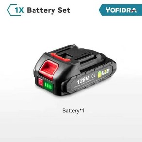 Yofida 충전식 리튬 이온 교체 배터리 브러시리스 전기 드릴 렌치 송풍기 공구 18-21V 150000mAh, 01 1X128VF_01 CHINA, 1개