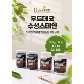 한스 우드데코 수성 스테인2kg, 투명, 1개