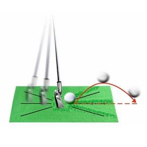 골프 트레이닝 매트 스윙 가이드라인 연습 스윙채 장타 연습용 인공 잔디 장비 용품, LW스윙궤적매트(그린)