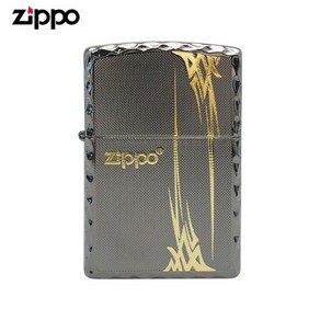 ZIPPO 라이터 프린팅 TRIBAL 4 GOLD 오일+심지+부싯돌 3종세트 포함