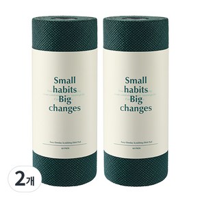 소소이지 이지 원데이 일회용 수세미 60p, 다크그린, 60개입, 2개
