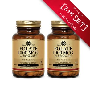 [사은품증정] 솔가 포레이트 1000mcg 120정 (타블렛), 2개