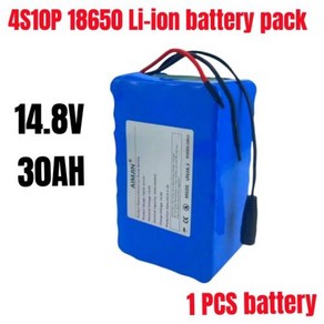 AIMJIN 인버터 스마트 로봇 고출력 장비 등용 BMS 리튬 배터리 팩 4S10P 16.8V 30Ah 14.8V, 2) 1 PCS battey, 1개