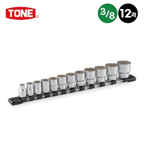 TONE 토네 3-8인치 12각 소켓 세트 12pcs HD312A (26~34mm), 1개