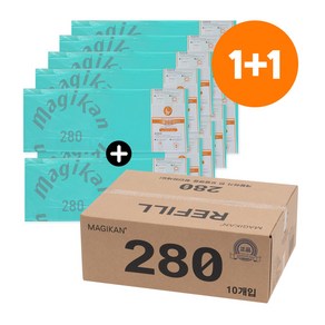 1+1 매직캔 리필 봉투 280 10개입 280R10G(5+5) 베이비파우더향 (호환 M280A M280NS MJ280 MH280 MO280 MW280), 10개, 27L