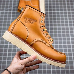 Red Wing 레드윙 미끄럼 방지 및 내마모성 아메리칸 빈티지 작업복 아웃도어 부츠 헤드 소가죽 클래식 남성용