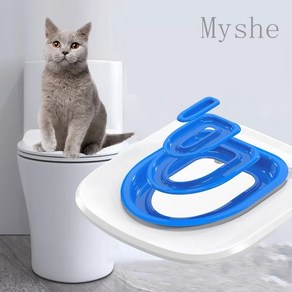 [Myshe]고양이 변기 훈련기계 화장실 좌변기 훈련 PP907CS01, 그레이, 1개