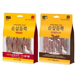 기타 건강한 간식 순살듬뿍 300g (안심오리 1개 + 오리말이 ) (합 2개), 2개