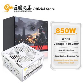 JULONGFENGBAO 게임 폰테 화이트 850W 완전 모듈식 PSU 컴퓨터 PC 게이머 전원공급장치 110-240V 1000W, [01] 850W, 01 850W, 0 CHINA