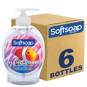 Softsoap 소프트솝 리퀴드 핸드솝 아쿠아리움 시리즈 221ml 7.5 Fl oz x 6개 팩