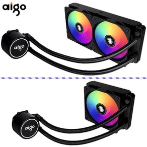 수냉쿨러 CPU 쿨러 120 240 mm RGB 방열판 라디에이터 LGA AM3 AM4 AMD, ACSE120, B. Black, Black, 1개