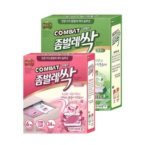 컴배트 좀벌레싹 허브 옷장 6개입 + 아로마 서랍장 24개입