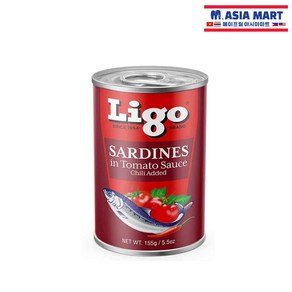 필리핀 Ligo 정어리 칠리 통조림 캔 155g / SARDINES in Tomato Sauce Chilli Added 사딘 토마토, 1개