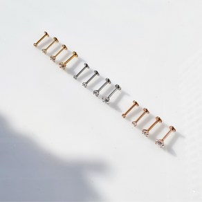 [1.2mm]써지컬 화이트 큐빅 인터널 라블렛 피어싱