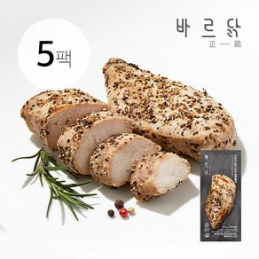 바르닭 스팀 닭가슴살 블랙페퍼, 100g, 5개