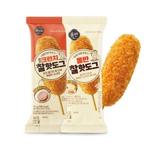 올반 핫도그 20개 세트 (찰핫도그 10개+크런치 10개), 1개, 75g