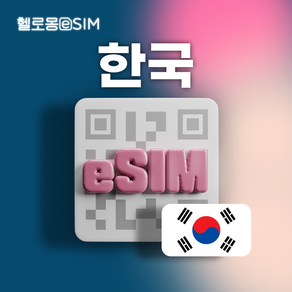 한국 eSIM SKT 데이터 이심, 1개, 누적 20GB, 15일