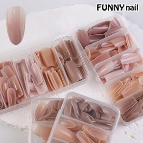 [퍼니네일] 컬러믹스 네일팁 140개입 말랑팁 투명 말캉팁 누드팁 누드컬러 5컬러믹스, 1개, 컬러믹스 네일팁 - 30
