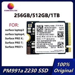 마이크로소프트 서피스 프로 7 및 스팀데크용 내부 솔리드 스테이트 드라이브 PM99 A TB 5 2GB 256GB M.2 2230 PCIe3.0 x 4 NVME SSD, 없음, 3.512GB