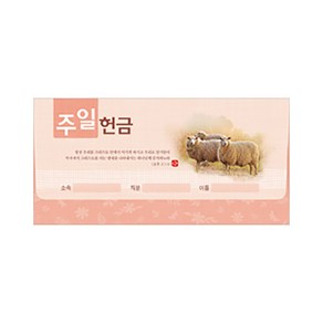 진흥팬시 주일 헌금봉투 타공 3951 (20매입)