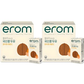 이롬 황성주 박사의 두유 호두 아몬드, 190ml, 32개