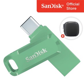 샌디스크 USB 메모리 울트라 듀얼 고 C타입 SDDDC3 압생트 그린 / USB 보관 케이스, 1TB, 1개