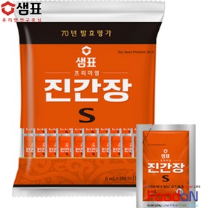 샘표식품 샘표 진간장S 6ml 일회용 만두간장 테이크아웃 포장용, 1개, 1.2L