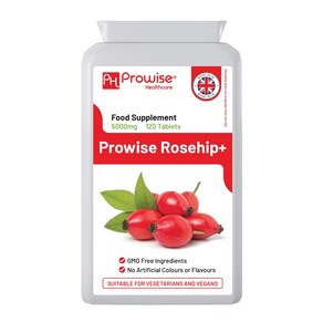 Rosehip Health+ 5000mg 고강도 로즈힙 보충제 관절건강, 120정, 1개