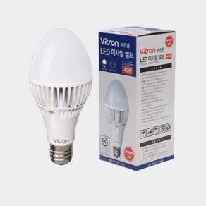 비츠온 LED 벌브 미사일 40W E39소켓 주광색 대모갈 EL75W램프 대체용, 1개