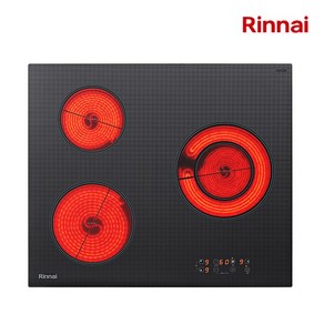 [전국설치가능] 린나이 하이라이트 3구 전기레인지 빌트인 매립형 유로케라상판 560X480, RHB33A